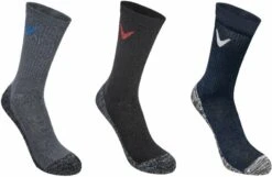 Callaway Tour Cotton Crew Socks Grey/Black/Blue S/M