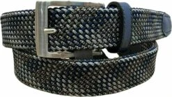 Alberto Gürtel Multicolor Braided Belt Blue/Brown 100