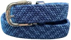 Alberto Gürtel Multicolor Braided Belt Light Blue/Dark Blue 85