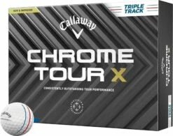 Callaway Chrome Tour X White Golf Balls Triple Track