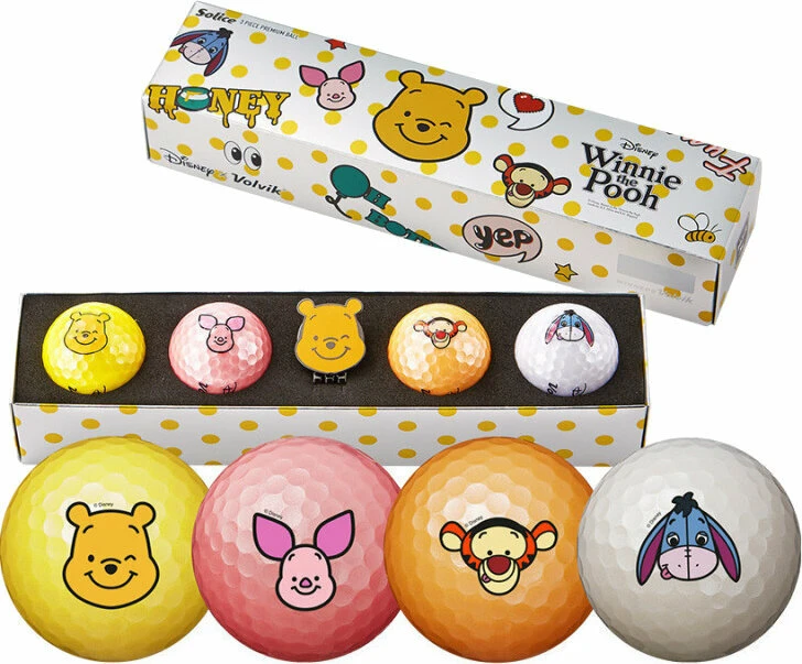 Volvik Solice Disney 4 Pack Golf Balls Winnie The Pooh Plus Ball Marker 1 Volvik Solice Disney 4 Pack Golf Balls Winnie The Pooh Plus Ball Marker