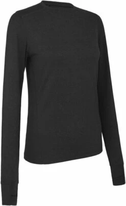 Callaway Womens Crew Base Layer Top Ebony Heather XS