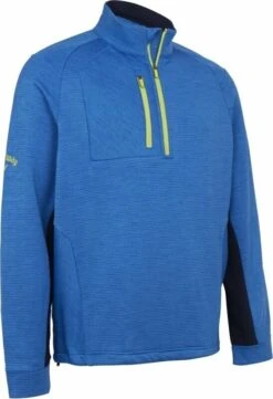 Callaway Mens Heather Stripe Fleece Mazarine Heather S