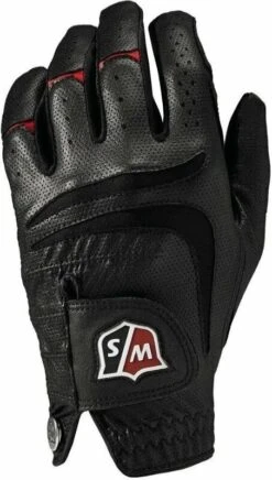 Wilson Staff Grip Plus Mens Golf Glove Black LH M/L