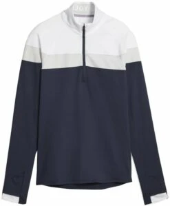 Puma Womens Lightweight 1/4 Zip Navy Blazer/Ash Gray M