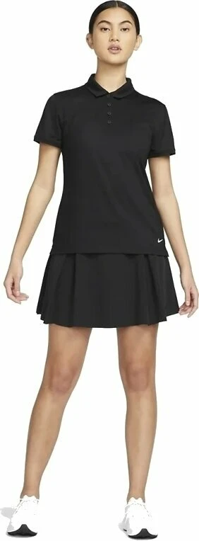 Nike Dri-Fit Victory Womens Golf Polo Black/White M 2 Nike Dri-Fit Victory Womens Golf Polo Black/White M - Image 2