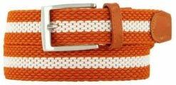 Alberto Belt Braided Stripe Multicolor Mens Orange 105