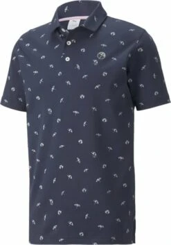 Puma AP Dancing Umbrellas Mens Polo Navy Blazer/Mirage Gray XS